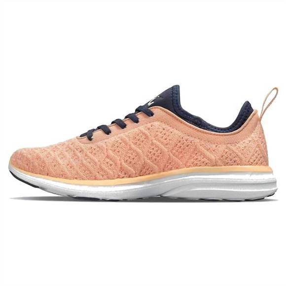 NEW APL women's techloom phantom sneaker in peach/midnight/white - Picture 1 of 6